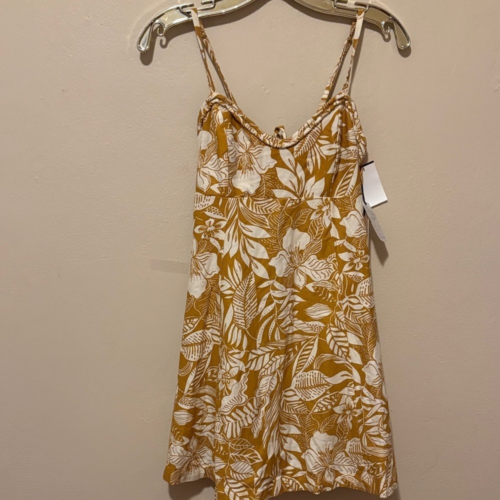 Sincerely Jules Mustard Floral Mini Dress